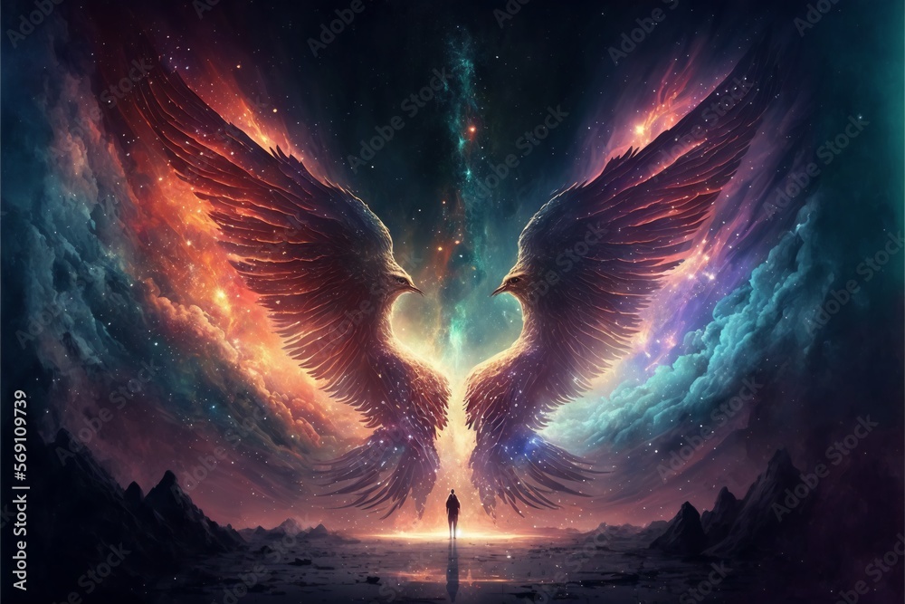 Divine Messengers: The Majestic Archangels. Generative AI. Stock ...