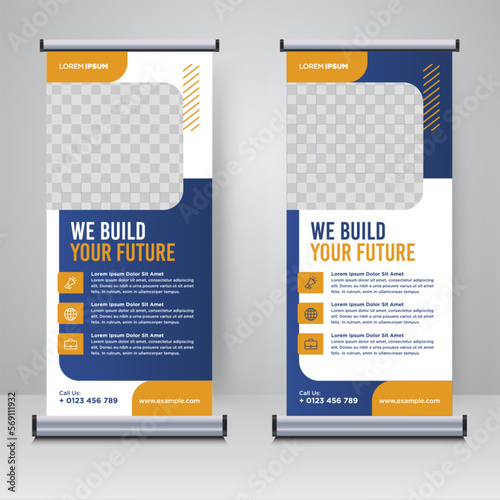 Corporate rollup or X banner design template