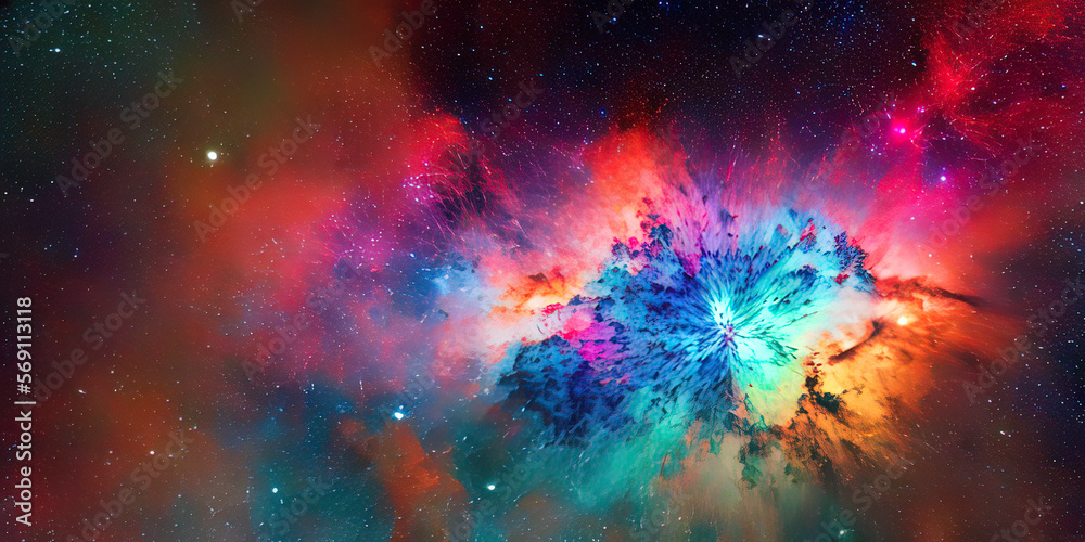 an image of a colorful nebula in space,background - AI Generated an image of a colorful nebula in space,background - AI Generated