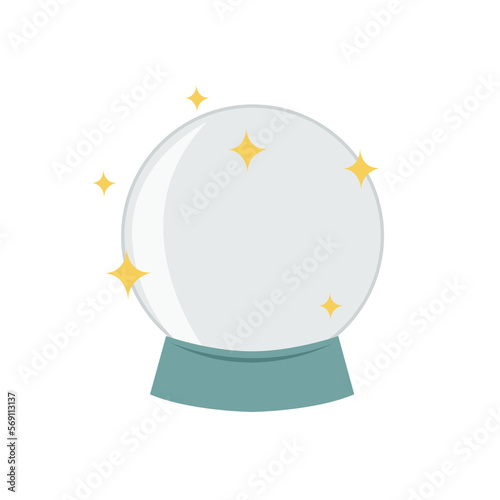 A blank crystal ball. Vector crystal ball icon.