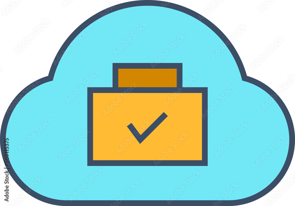 cloud and briefcase icon cloud and briefcase icon