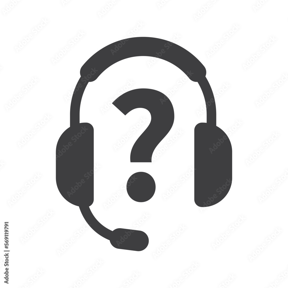 Call Center Customer Service, Headphones Vector Icon Illustration Call Center Customer Service, Headphones Vector Icon Illustration