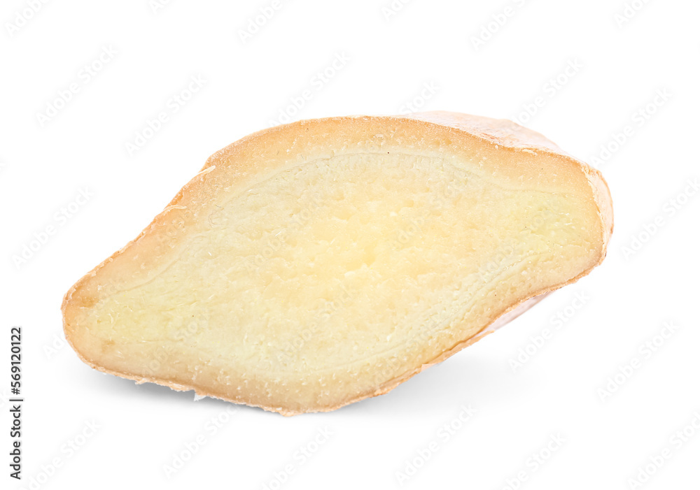 Piece of fresh ginger isolated on white background Piece of fresh ginger isolated on white background