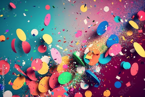 colorful confetti background, generative ai content