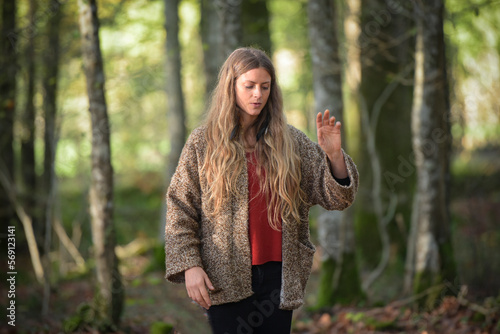 portrait of a yoga coach in nature