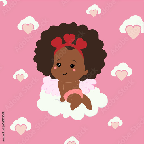 Love Card. Cute Little Amur or Cupid © YorkshireTerrier