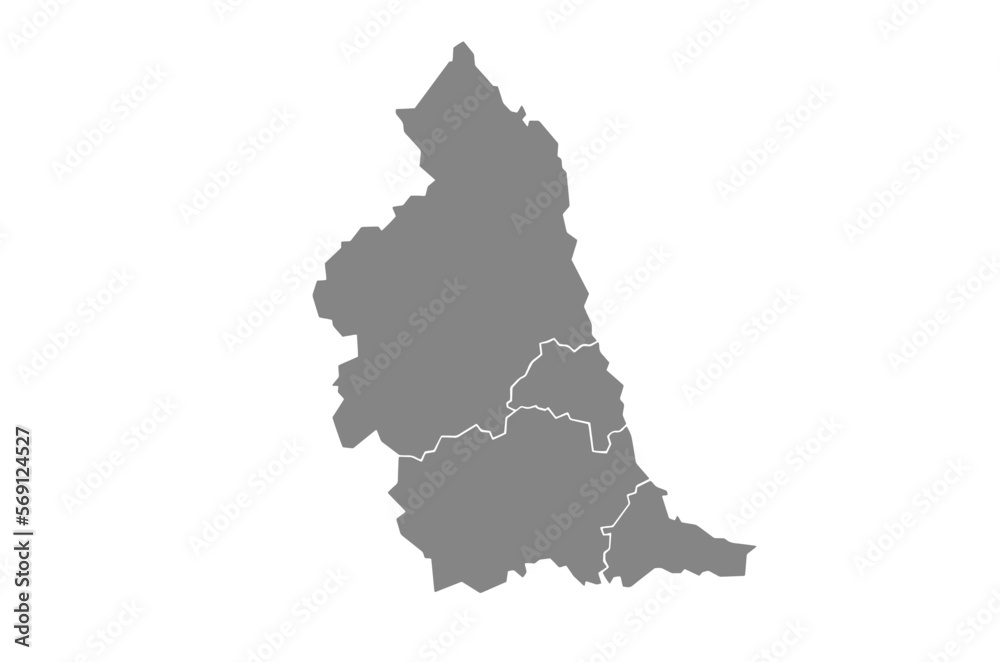 North East map isolated on white background.for annual infographics report website layout North East map isolated on white background.for annual infographics report website layout