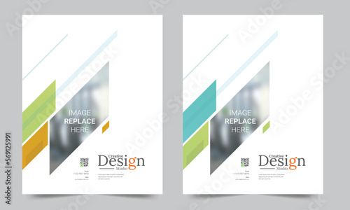 Cover design for annual report and business catalog, magazine, flyer or booklet. Brochure template layout. A4 cover vector EPS-10