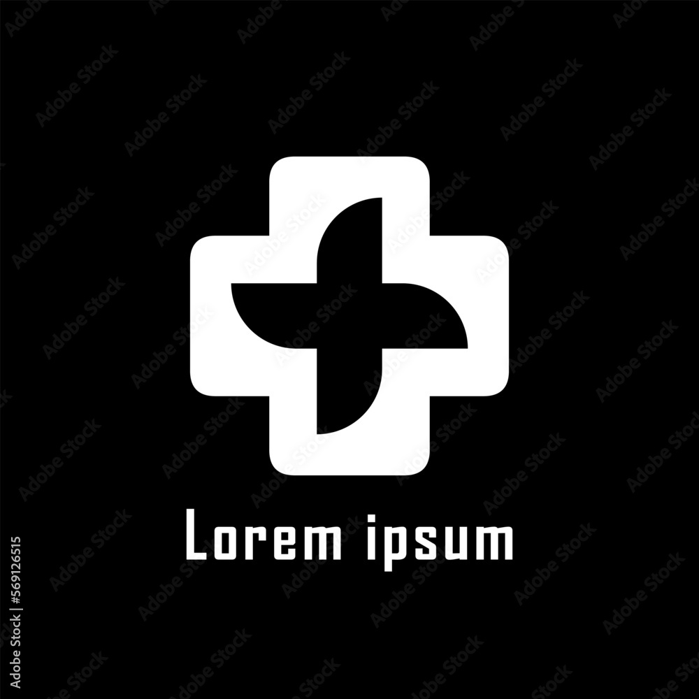 Obraz premium Windmill added logo design monogram, minimal style identity initial logo template. Monochrome, emblem logotype for business cards initials invitations ect