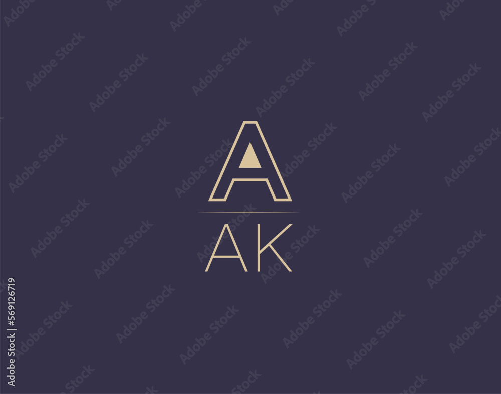 AAK letter logo design modern minimalist vector images AAK letter logo design modern minimalist vector images
