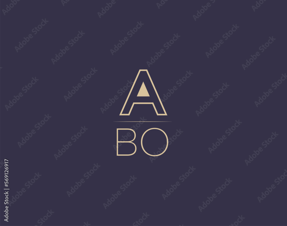 ABO letter logo design modern minimalist vector images ABO letter logo design modern minimalist vector images