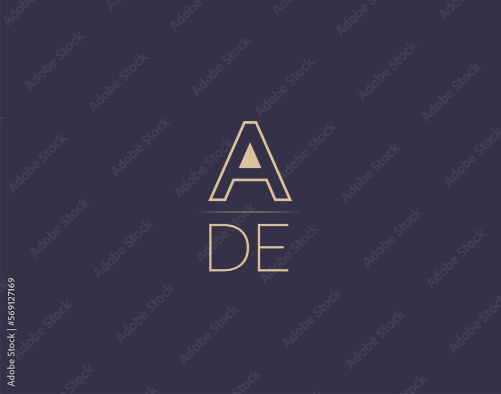 ADE letter logo design modern minimalist vector images ADE letter logo design modern minimalist vector images