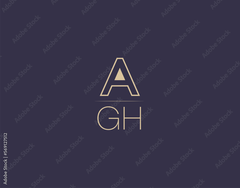 AGH letter logo design modern minimalist vector images AGH letter logo design modern minimalist vector images