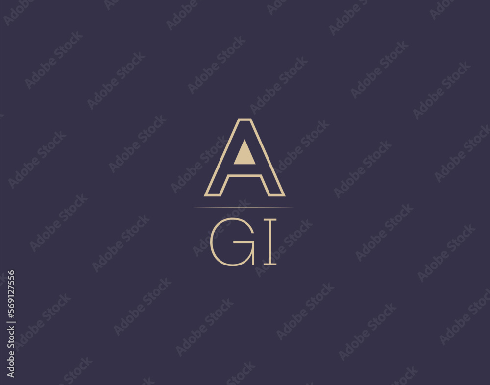 AGI letter logo design modern minimalist vector images AGI letter logo design modern minimalist vector images
