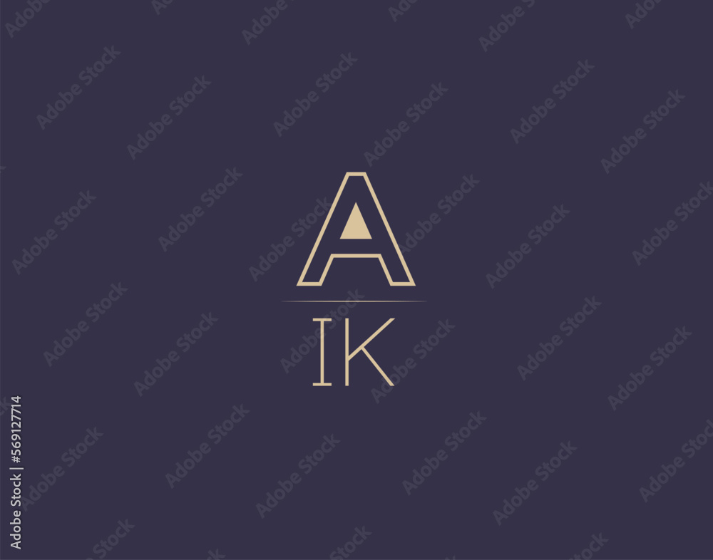 AIK letter logo design modern minimalist vector images AIK letter logo design modern minimalist vector images