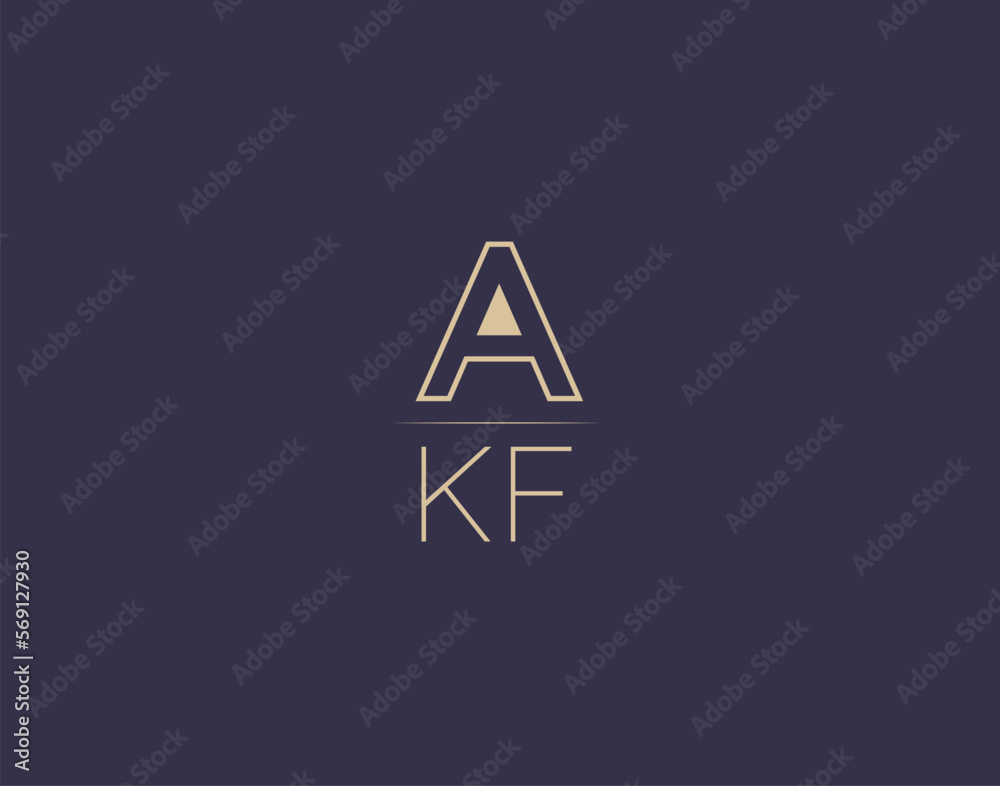 AKF letter logo design modern minimalist vector images AKF letter logo design modern minimalist vector images