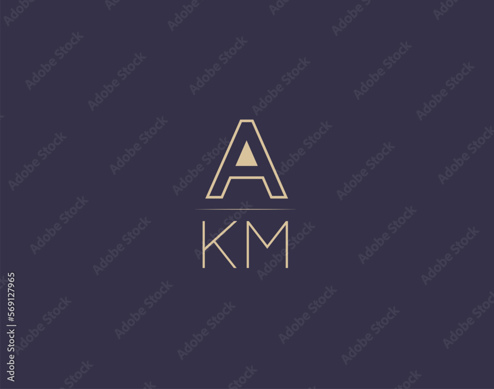 AKM letter logo design modern minimalist vector images AKM letter logo design modern minimalist vector images