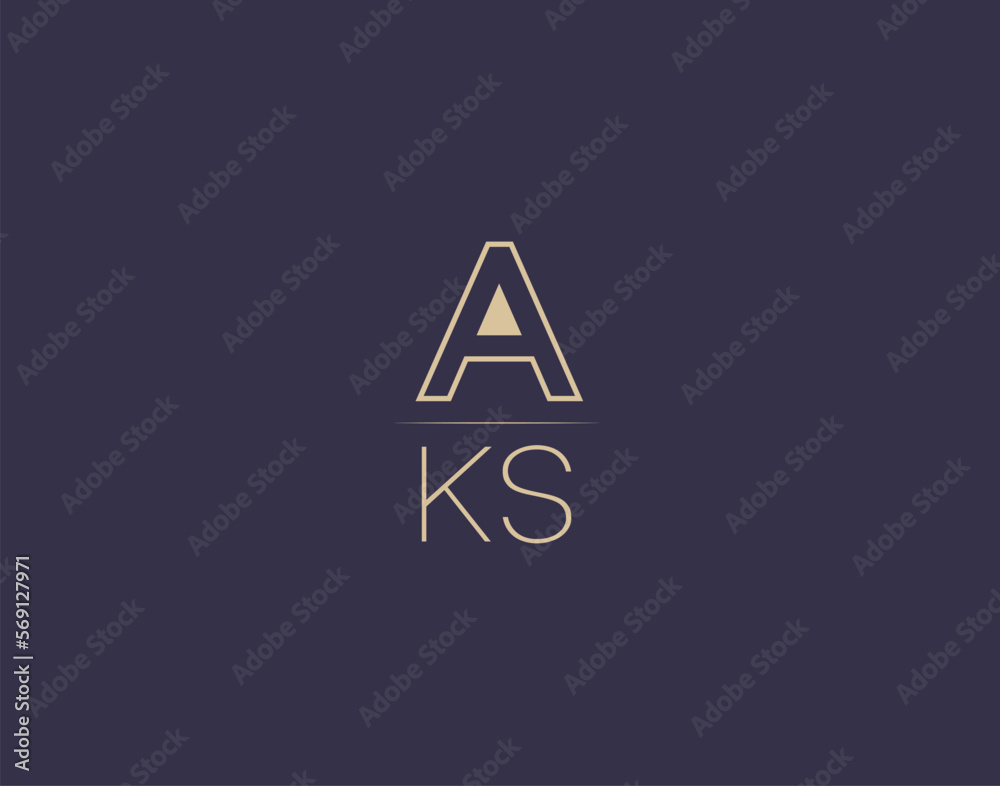 AKS letter logo design modern minimalist vector images AKS letter logo design modern minimalist vector images