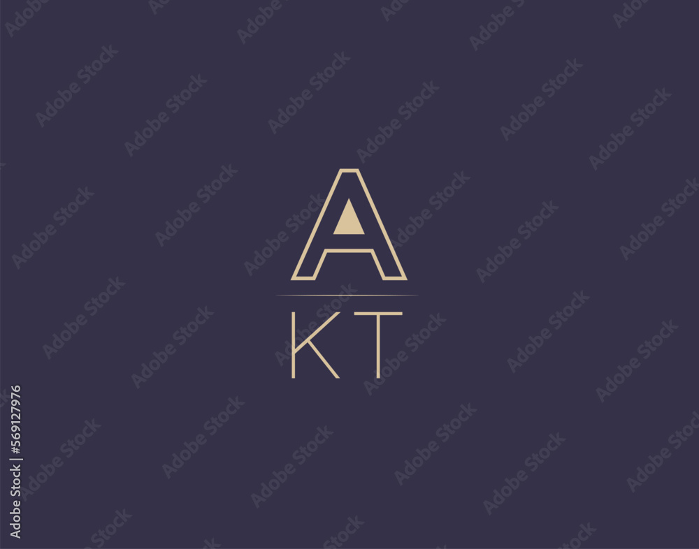 AKT letter logo design modern minimalist vector images AKT letter logo design modern minimalist vector images