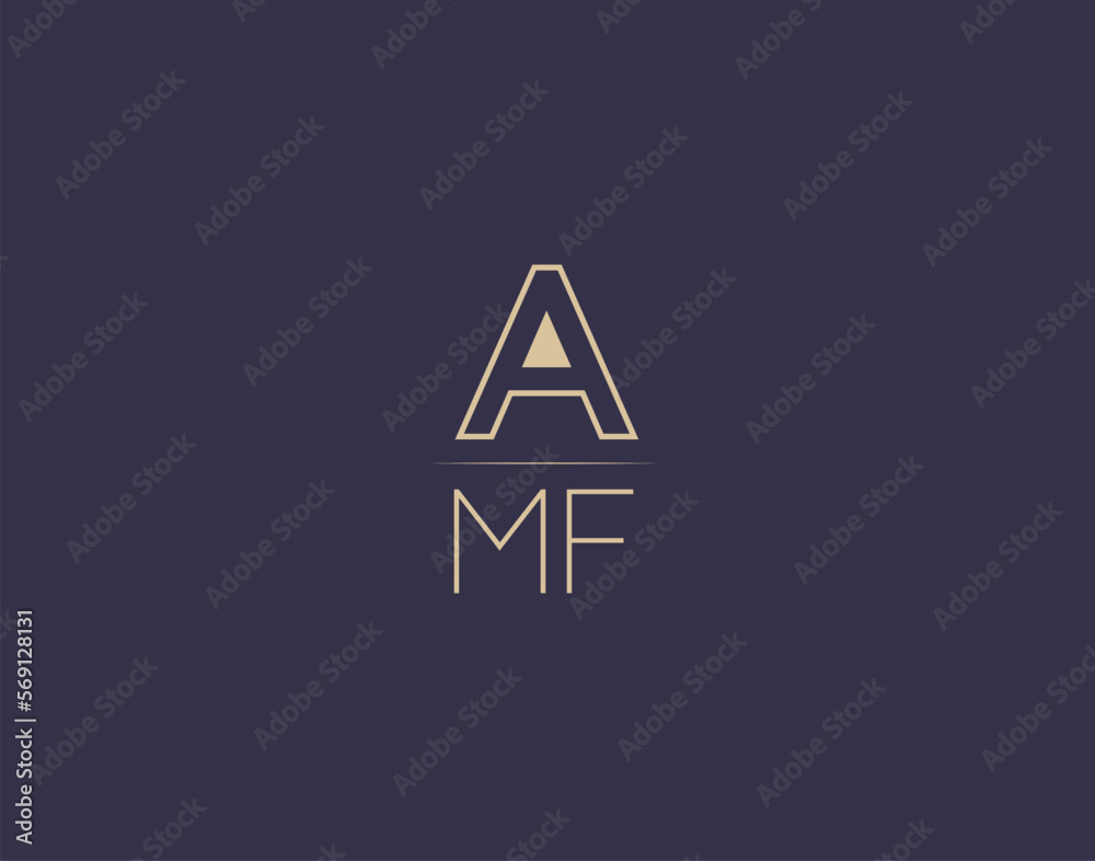 AMF letter logo design modern minimalist vector images AMF letter logo design modern minimalist vector images