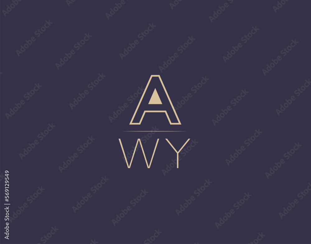 AWY letter logo design modern minimalist vector images AWY letter logo design modern minimalist vector images