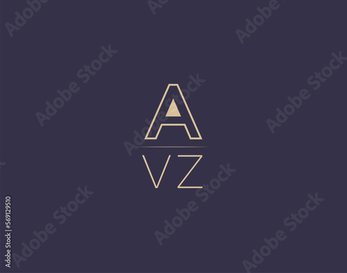 Free Download AVZ letter logo design modern minimalist vector images - GFXLoad