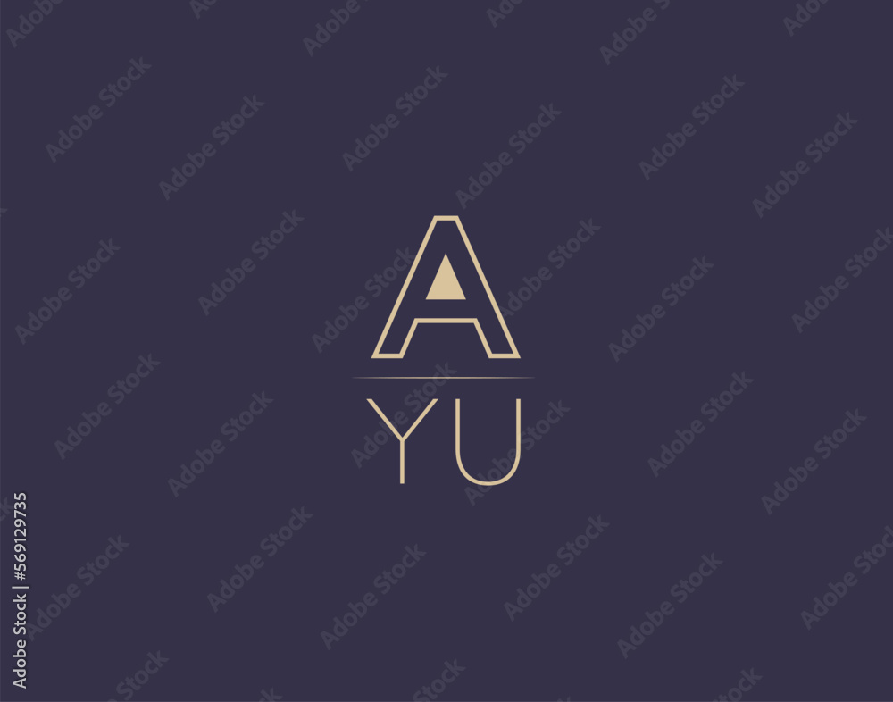 AYU letter logo design modern minimalist vector images AYU letter logo design modern minimalist vector images