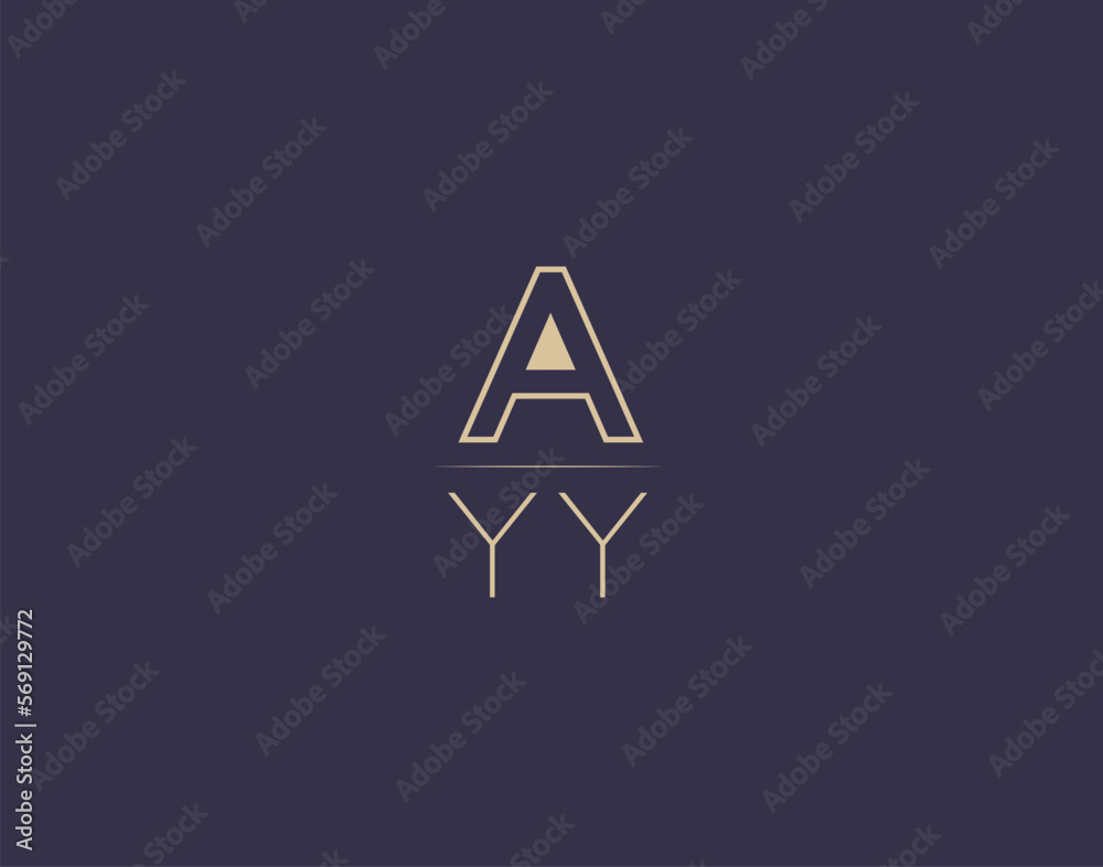 AYY letter logo design modern minimalist vector images