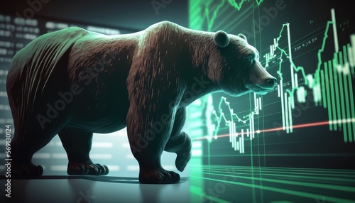 Bear market concept made with generative ai