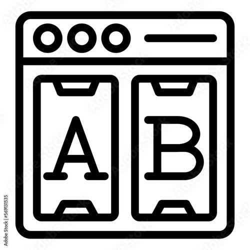 Vector Design Ab Testing Icon Style