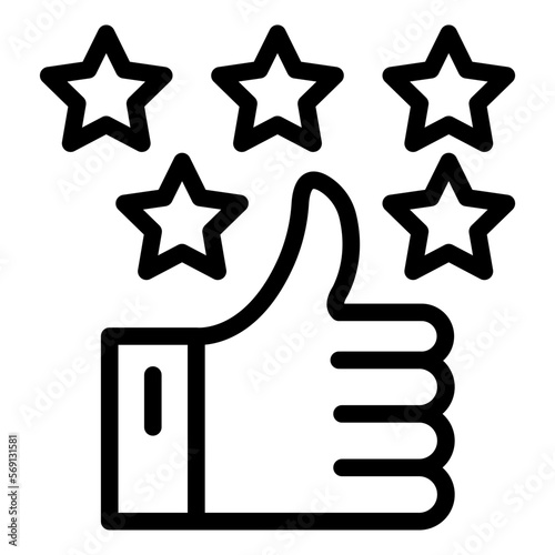 Vector Design Positive Review Icon Style