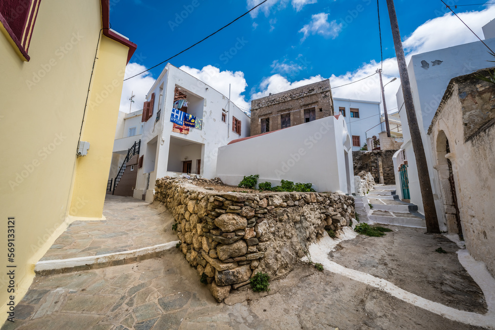 Steep and narrow alleys in Mesochori village
