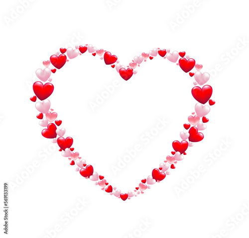 Karte mit viele Herzen für Muttertag, Valentinstag, Hochzeit uvm
mit blanko Innenteil,
Vektor Illustration isoliert auf rotem Hintergrund

