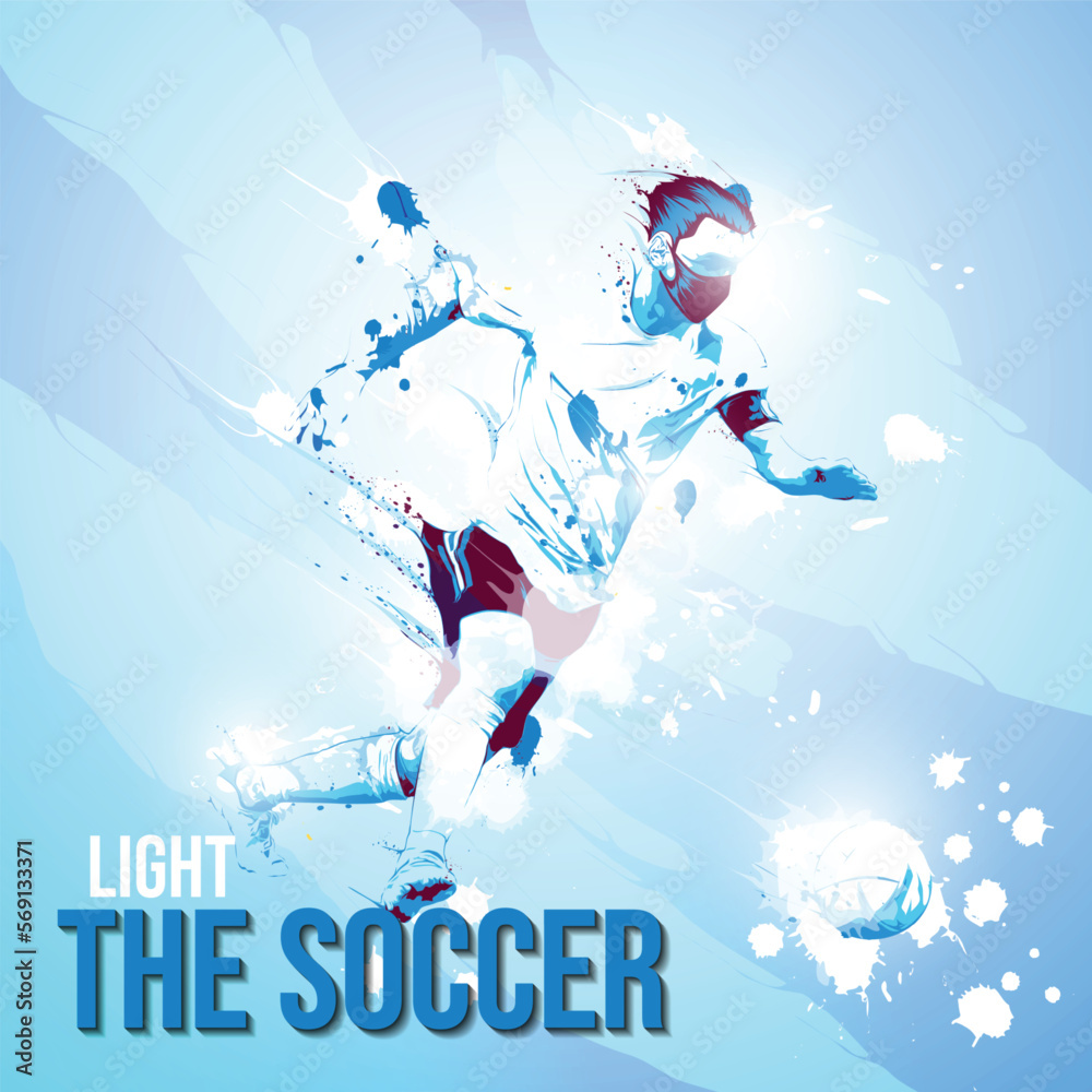 football soccer abstract light paint
