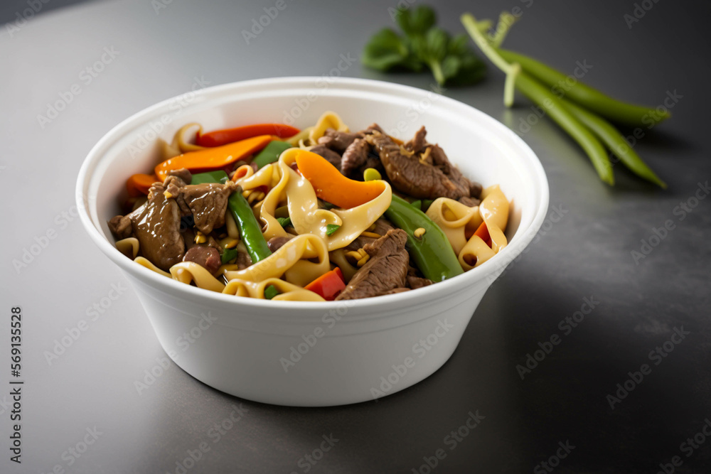 Delicious Beef Stir-Fry in Close-Up Shot
