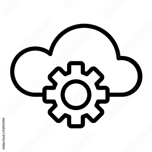 Vector Design Cloud Settings Icon Style