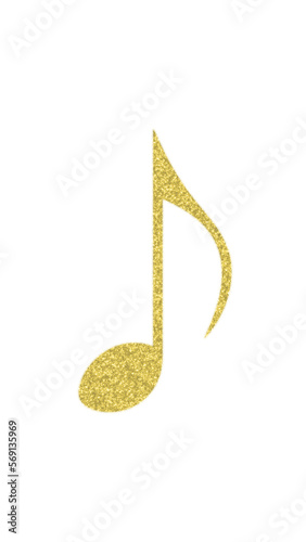 Sparkle Music Note. PNG format, transparent background.
