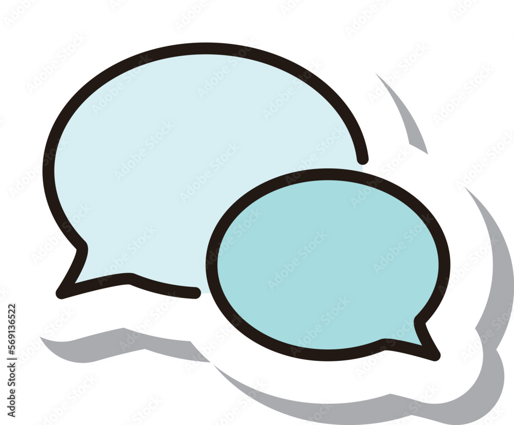 ステッカー風ビジネスアイコン　会議