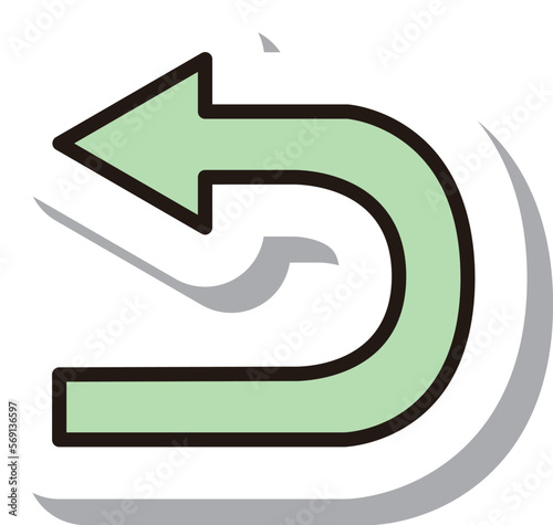 ステッカー風ビジネスアイコン　リターン