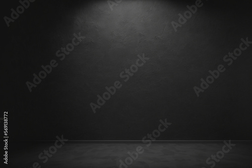 Fototapeta Naklejka Na Ścianę i Meble -  blank wall studio, dark wall cement background