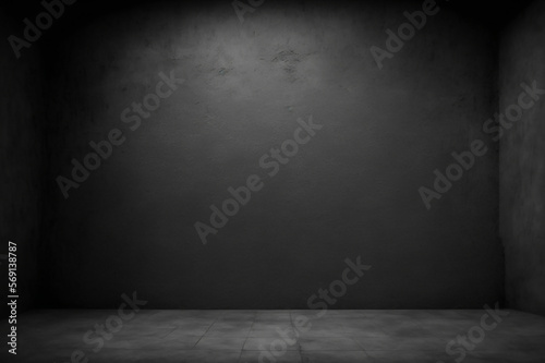 empty wall cement studio  dark background