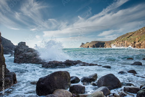 Nanjizal Beach, Secluded cornish beach, Land's End Beach 