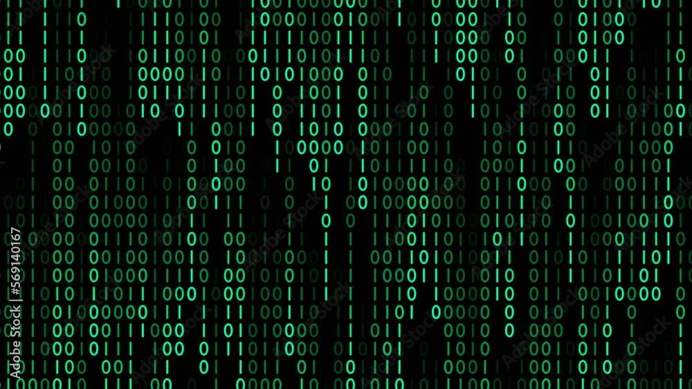 Hacker attack concept. Binary code. Zeros and ones on screen ...