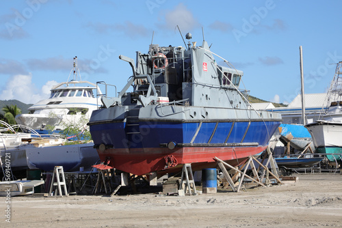 Schiffe auf St. Maarten - Karibische Insel