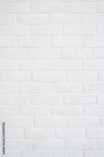 white brick wall texture background, interior design