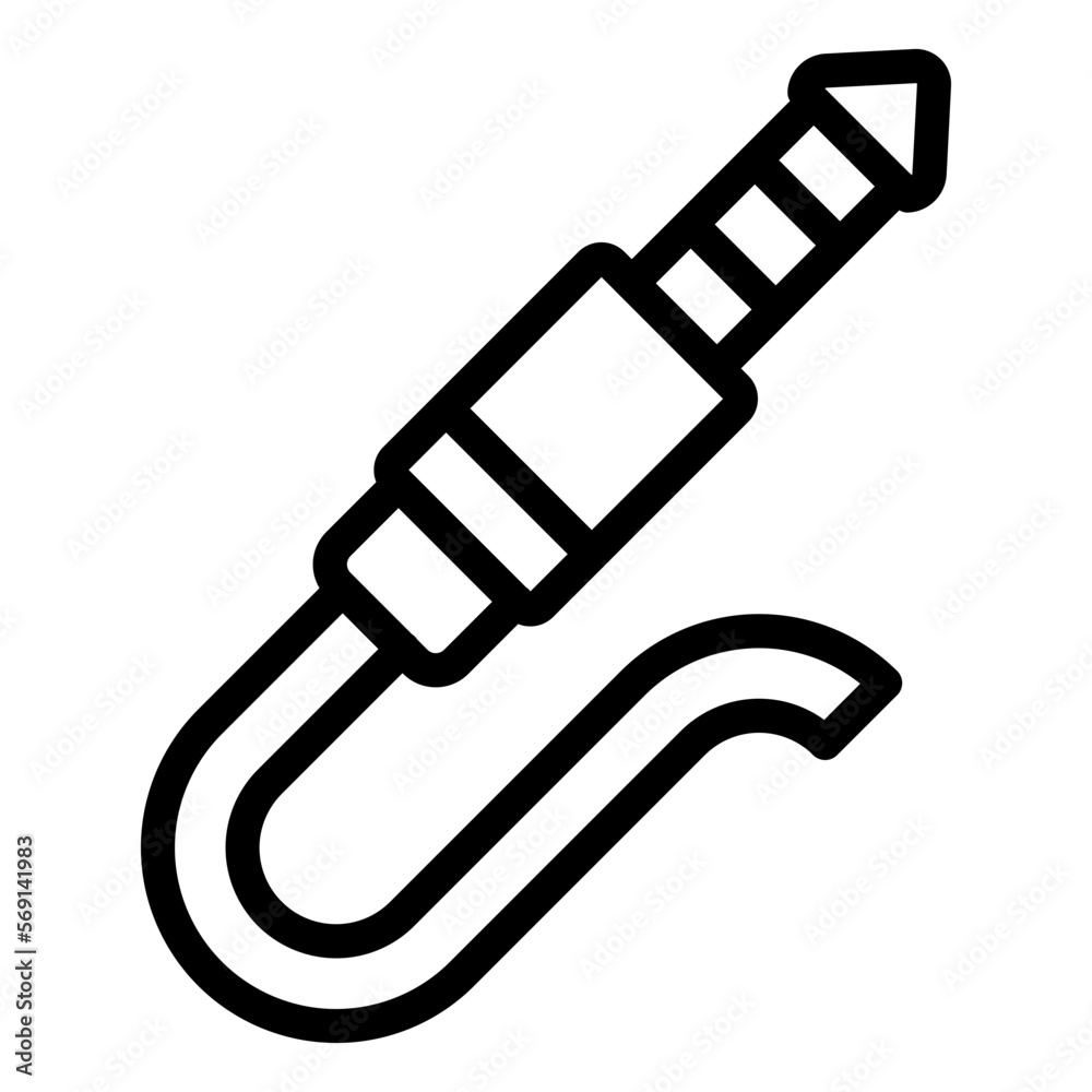 Vector Design Audio Cable Icon Style Vector Design Audio Cable Icon Style