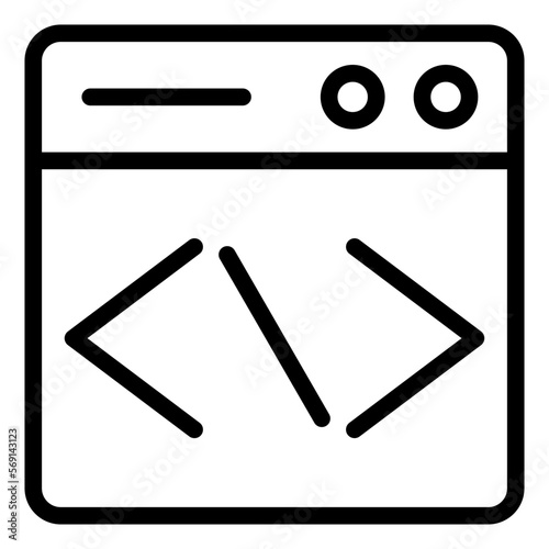 Vector Design Website Coding Icon Style