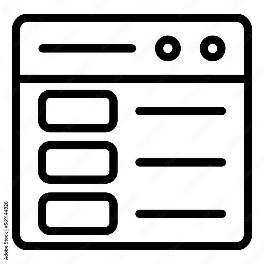 Vector Design Web Layout Icon Style Vector Design Web Layout Icon Style
