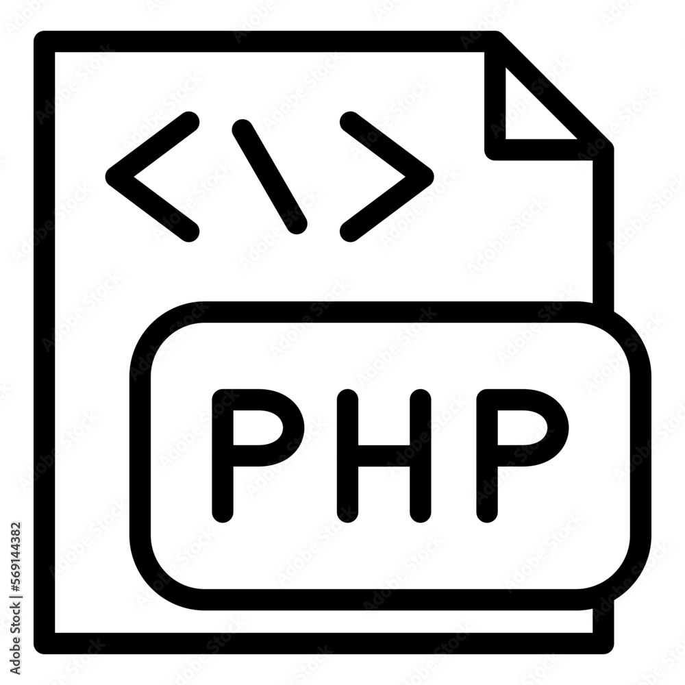 Vector Design PHP File Icon Style Vector Design PHP File Icon Style