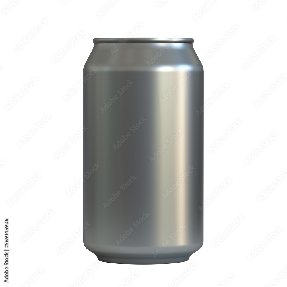Blank aluminium can 3d rendering Blank aluminium can 3d rendering